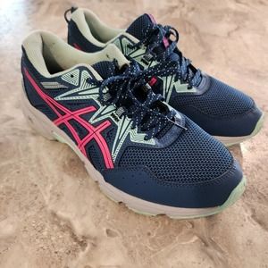 ASICS Women's Running Shoes - Navy and Pink